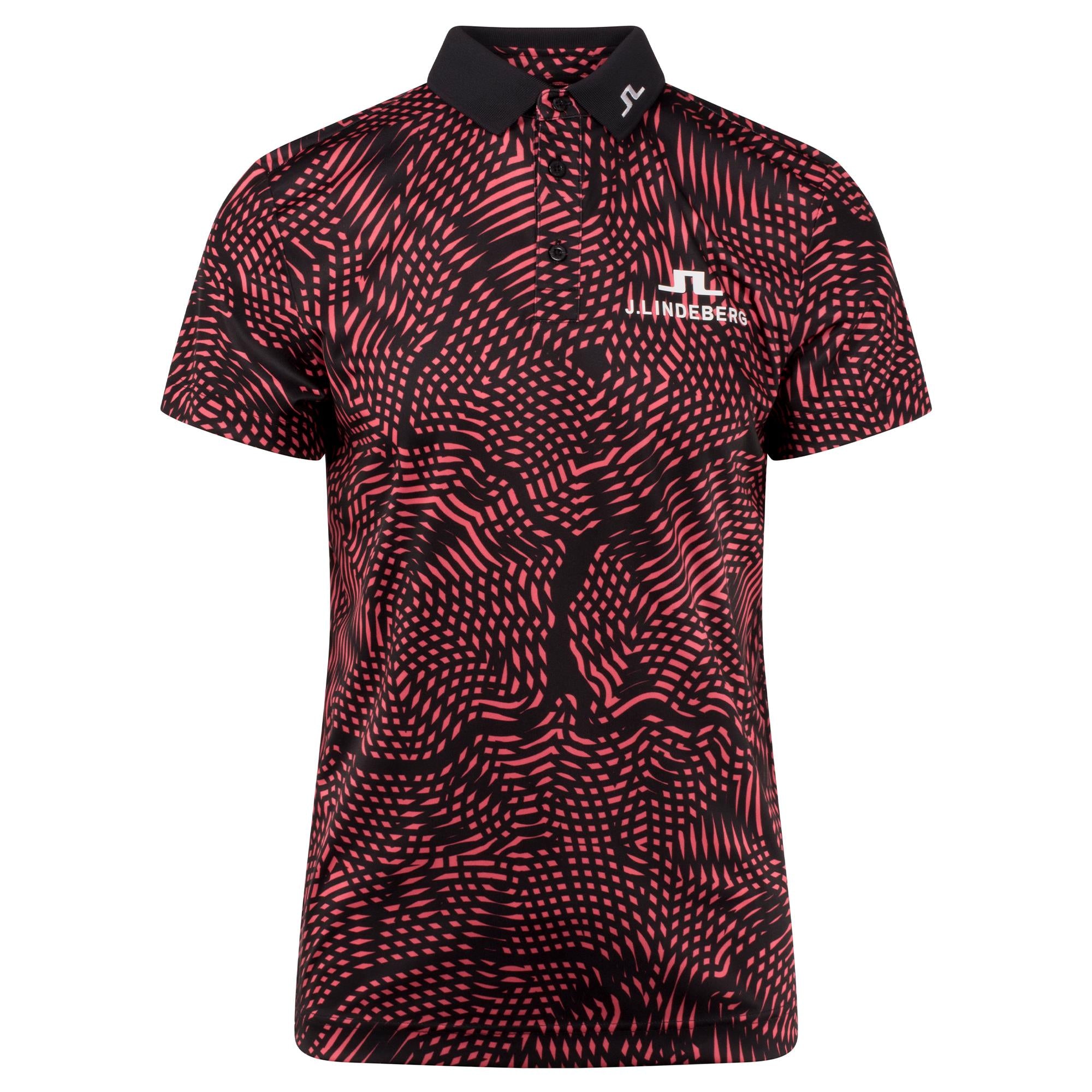 J Lindeberg Masters KV Tour Mens Golf Polo Shirt Masters Pink